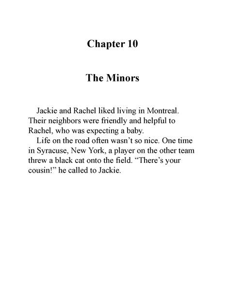 24 Who Was Jackie Robinson 11 Chapter 10 The Minors -- 绘本听读宝在线台词全文