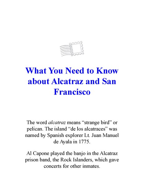 12 Escape to California 9. What You Need to Know about Aleatraz and San Francisco -- 绘本听读宝在线台词全文