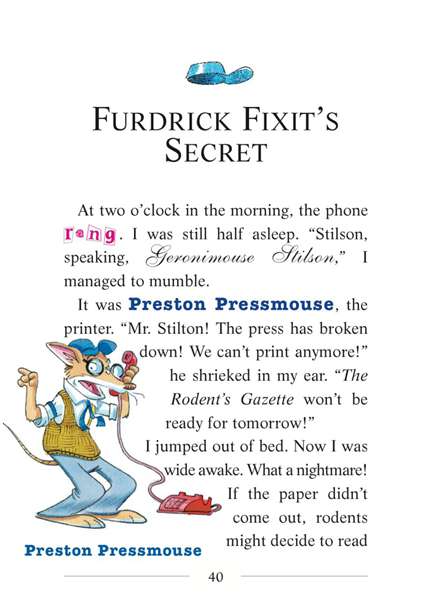 9-A Fabumouse Vacation for Geronimo 09-FURDRICK FIXIT'S SECRET -- 绘本听读宝在线台词全文