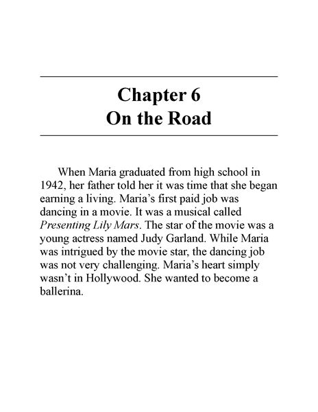 25 Who Was Maria Tallchief 7 Chapter 6 On the Road -- 绘本听读宝在线台词全文