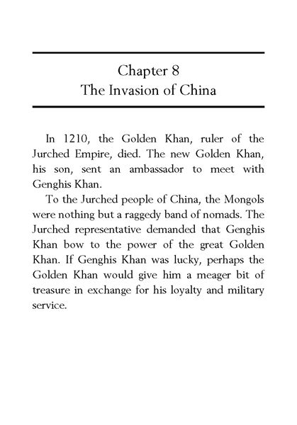 43 Who Was Genghis Khan 9 The Invasion of China -- 绘本听读宝在线台词全文