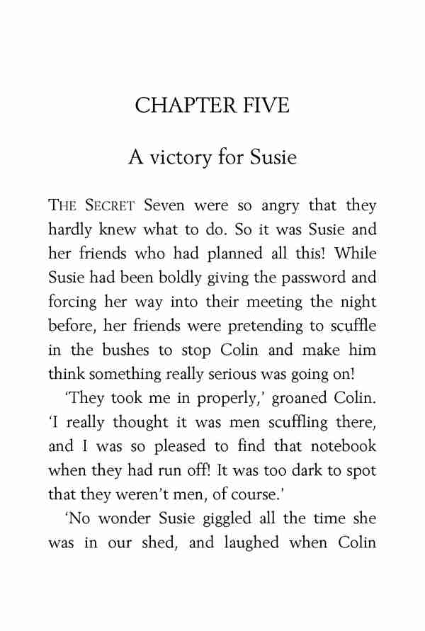 6 Good Work, Secret Seven 5 A victory for Susie -- 绘本听读宝在线台词全文