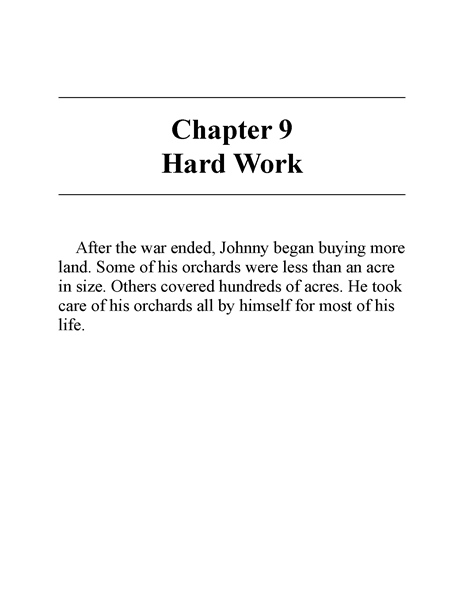 10 Who Was Johnny Appleseed 11 Chapter 9 Hard Work -- 绘本听读宝在线台词全文