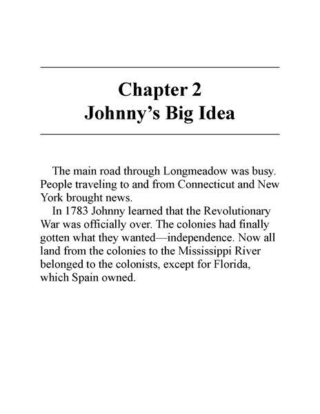 10 Who Was Johnny Appleseed 4 Chapter 2 Johnny's Big Idea -- 绘本听读宝在线台词全文