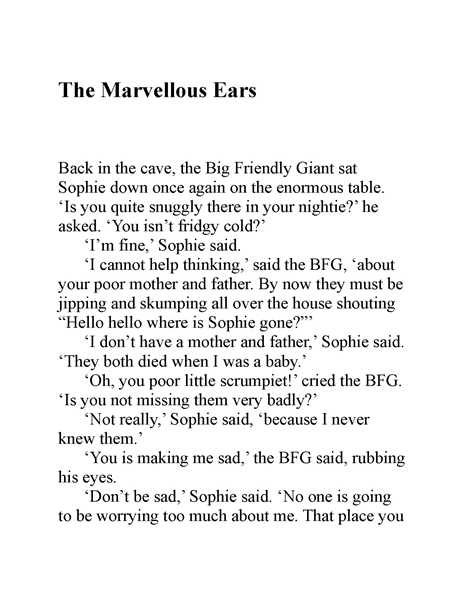 好心眼的巨人 07 The Marvellous Ears -- 绘本听读宝在线台词全文