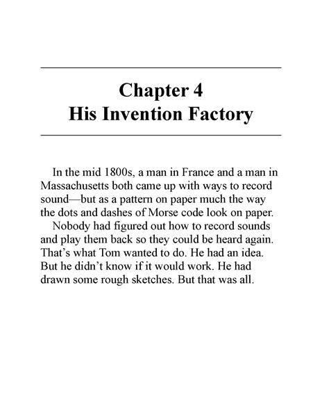 9 Who Was Thomas Alva Edison 5 Chapter 4 His Invention Factory -- 绘本听读宝在线台词全文