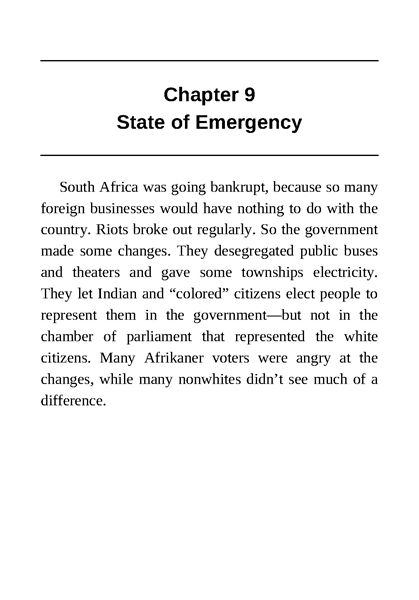 1 Who Was Nelson Mandela 9 State of Emergency -- 绘本听读宝在线台词全文