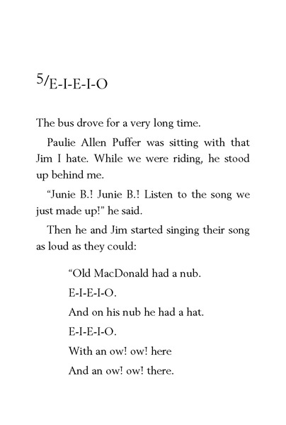 15 Junie B. Jones Has a Peep in Her Pocket 5. E-I-E-I-O -- 绘本听读宝在线台词全文