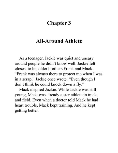 24 Who Was Jackie Robinson 4 Chapter 3 All-Around Athlete -- 绘本听读宝在线台词全文