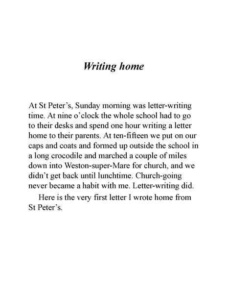 好小子 10 Writing home -- 绘本听读宝在线台词全文