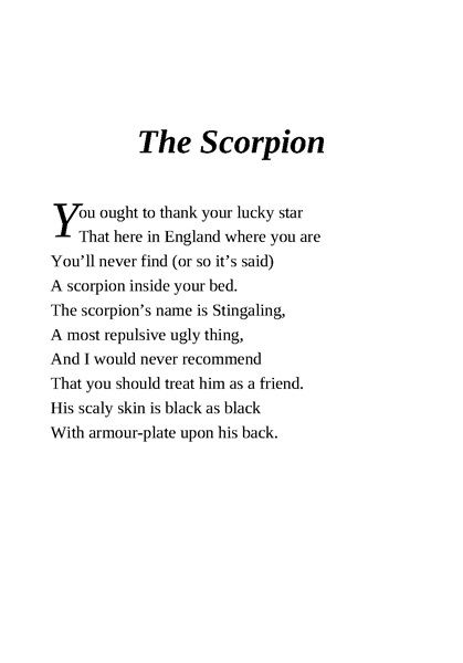 肮脏的野兽 4 The Scorpion -- 绘本听读宝在线台词全文