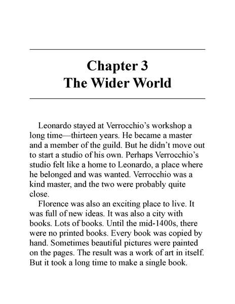 2 Who Was Leonardo da Vinci 4 Chapter 3 The Wider World -- 绘本听读宝在线台词全文