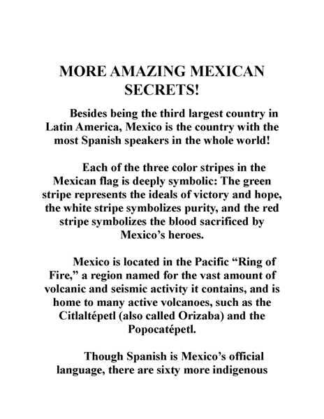 5 The Amazing Mexican Secret 9. MORE AMAZING MEXICAN SECRETS -- 绘本听读宝在线台词全文