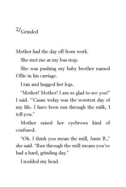 13 Junie B. Jones Is (Almost) a Flower Girl 2. Grinded -- 绘本听读宝在线台词全文
