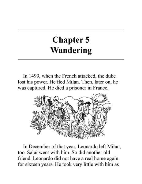 2 Who Was Leonardo da Vinci 6 Chapter 5 Wandering -- 绘本听读宝在线台词全文