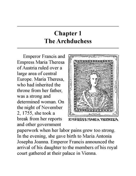 16 Who Was Marie Antoinette 2 Chapter 1 The Archduchess -- 绘本听读宝在线台词全文