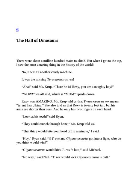 21 Ms. Krup Cracks Me Up! 6 Ch6-The Hall of Dinosaurs -- 绘本听读宝在线台词全文