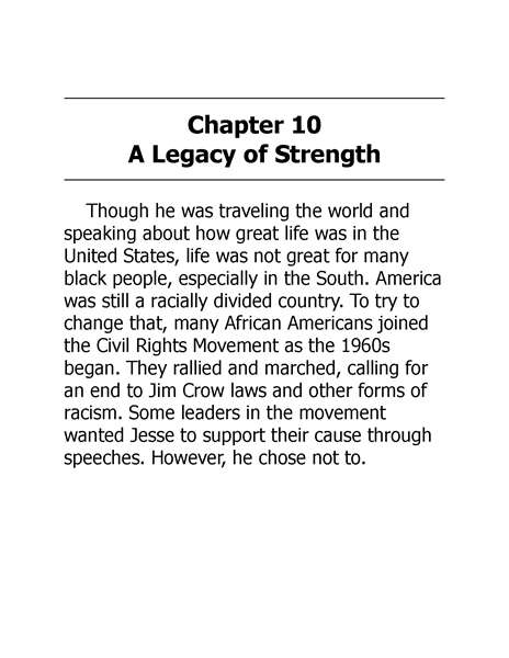 19 Who Was Jesse Owens 11 Chapter 10 A Legacy of Strength -- 绘本听读宝在线台词全文
