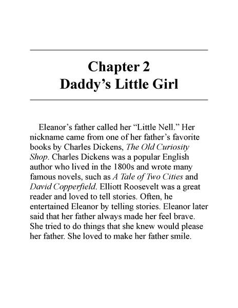 8 Who Was Eleanor Roosevelt 3 Chapter 2 Daddy's Little Girl -- 绘本听读宝在线台词全文