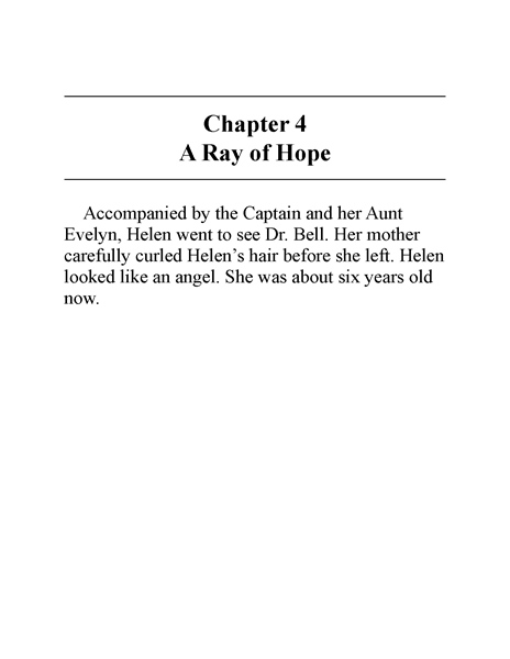 3 Who Was Helen Keller 6 Chapter 4 A Ray of Hope -- 绘本听读宝在线台词全文