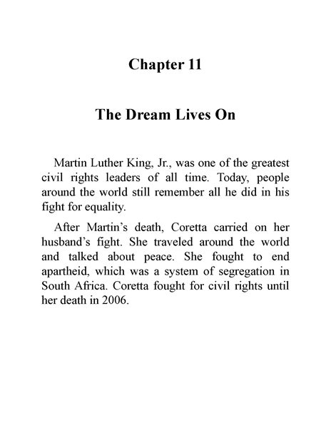 13 Who Was Martin Luther King 5 Chapter 12 The Dream Lives On -- 绘本听读宝在线台词全文