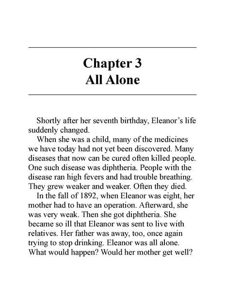 8 Who Was Eleanor Roosevelt 4 Chapter 3 All Alone -- 绘本听读宝在线台词全文