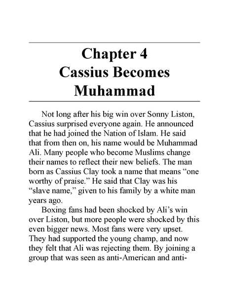 14 Who Is Muhammad Ali 5 Chapter 4 Cassius Becomes Muhammad -- 绘本听读宝在线台词全文