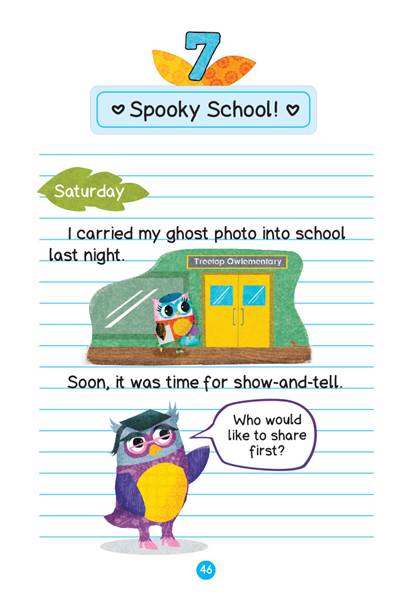 2 Eva Sees a Ghost 7 Spooky School! -- 绘本听读宝在线台词全文
