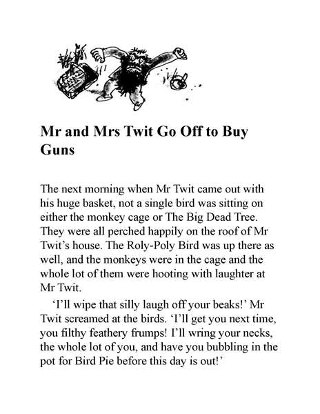 蠢特夫妇 21 Mr and Mrs Twit Go Off to Buy Guns -- 绘本听读宝在线台词全文