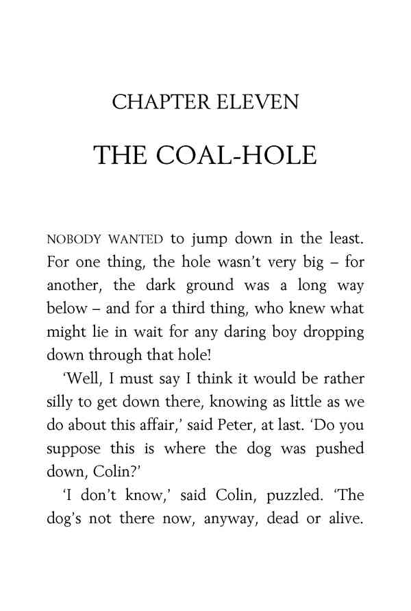5 Go Ahead, Secret Seven 11 THE COAL-HOLE -- 绘本听读宝在线台词全文