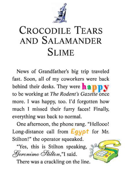 2 The Curse of the Cheese Pyramid 23-CROCODILE TEARS AND SALAMANDER SLIME -- 绘本听读宝在线台词全文