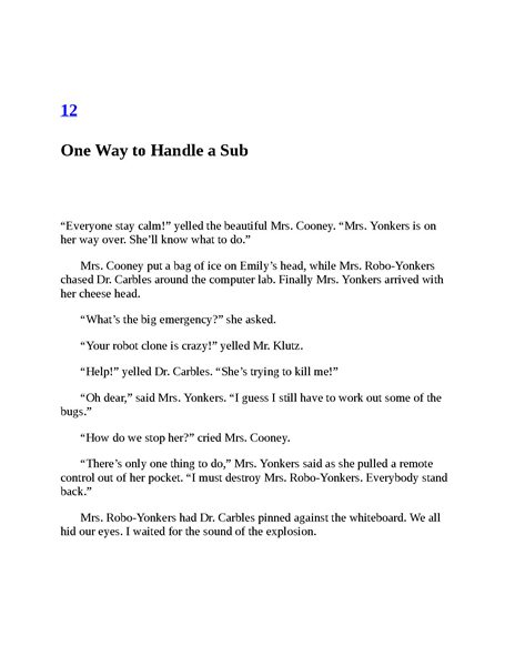 18 Mrs. Yonkers is Bonkers! 12 Ch12-One Way to Handle a Sub -- 绘本听读宝在线台词全文