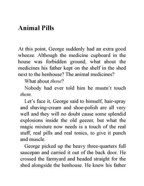 小乔治的神奇魔药 04 Animal Pills -- 绘本听读宝在线台词全文