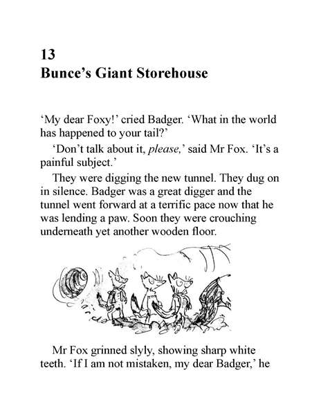了不起的狐狸爸爸 13 Bunce’s Giant Storehouse -- 绘本听读宝在线台词全文