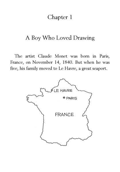 41 Who Was Claude Monet 1 A Boy Who Loved Drawing -- 绘本听读宝在线台词全文