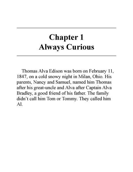 9 Who Was Thomas Alva Edison 2 Chapter 1 Always Curious -- 绘本听读宝在线台词全文