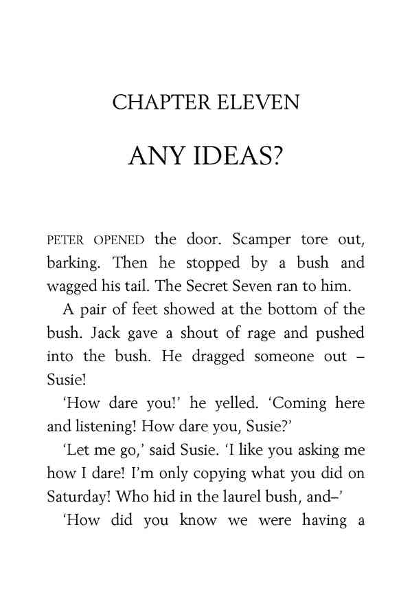 4 Secret Seven On The Trail 11 ANY IDEAS -- 绘本听读宝在线台词全文