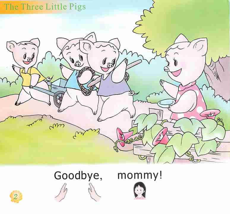 幼儿英语浸入式 18 The Three Little Pigs -- 绘本听读宝在线台词全文