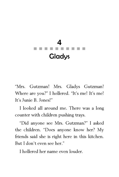 19 Junie B. First Grader - Boss of Lunch 4. Gladys -- 绘本听读宝在线台词全文