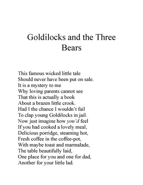 反叛的童谣 4 Goldilocks and the Three Bears -- 绘本听读宝在线台词全文