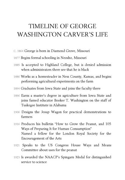 44 Who Was George Washington Carver 9 Timelines -- 绘本听读宝在线台词全文