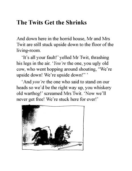 蠢特夫妇 29 The Twits Get the Shrinks -- 绘本听读宝在线台词全文