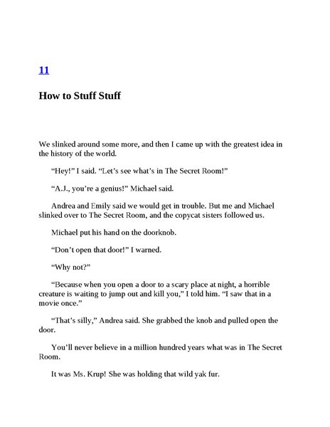 21 Ms. Krup Cracks Me Up! 11 Ch11-How to Stuff Stuff -- 绘本听读宝在线台词全文