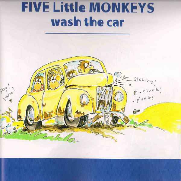 Five Little Monkeys 8 Wash The Car -- 绘本听读宝在线台词全文