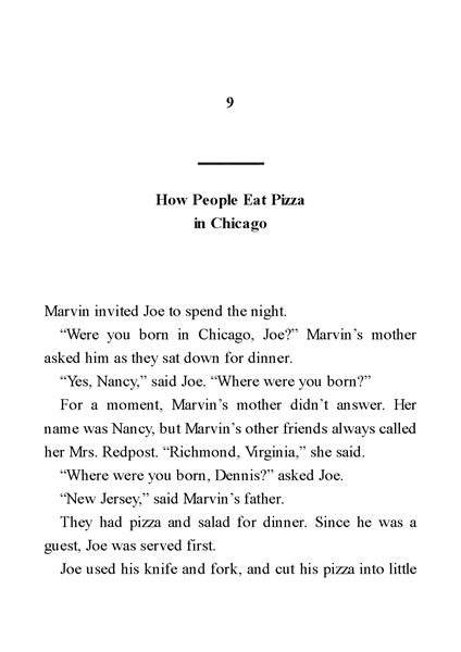 6.A Flying Birthday Cake 9. How People Eat Pizza in Chicago -- 绘本听读宝在线台词全文
