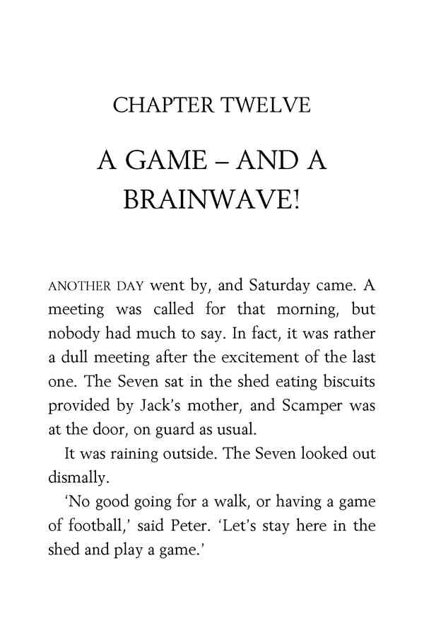 4 Secret Seven On The Trail 12 A GAME – AND A BRAINWAVE! -- 绘本听读宝在线台词全文