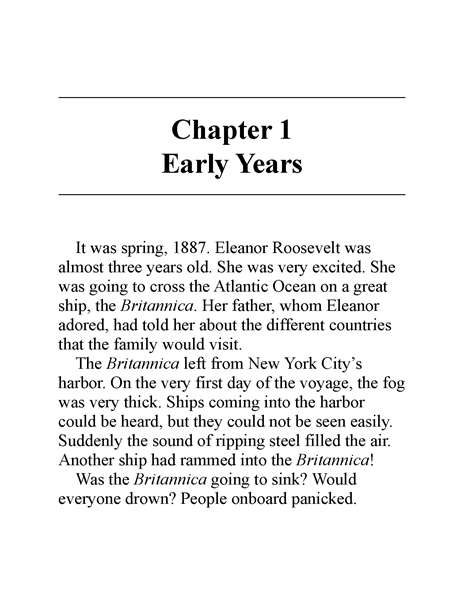 8 Who Was Eleanor Roosevelt 2 Chapter 1 Early Years -- 绘本听读宝在线台词全文