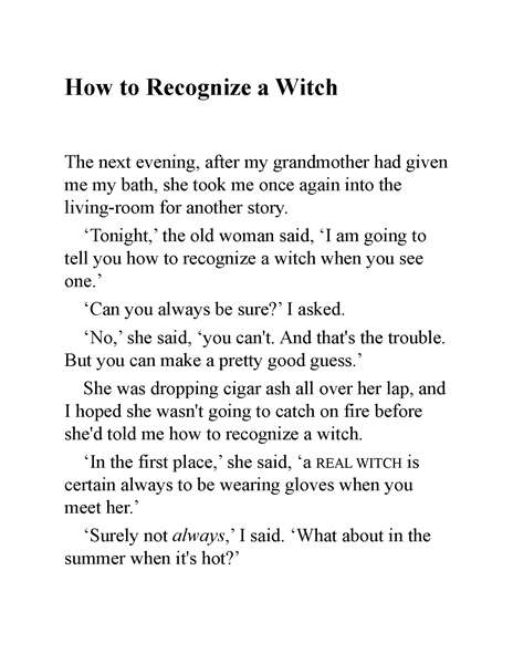 女巫 03 How to Recognize a Witch -- 绘本听读宝在线台词全文
