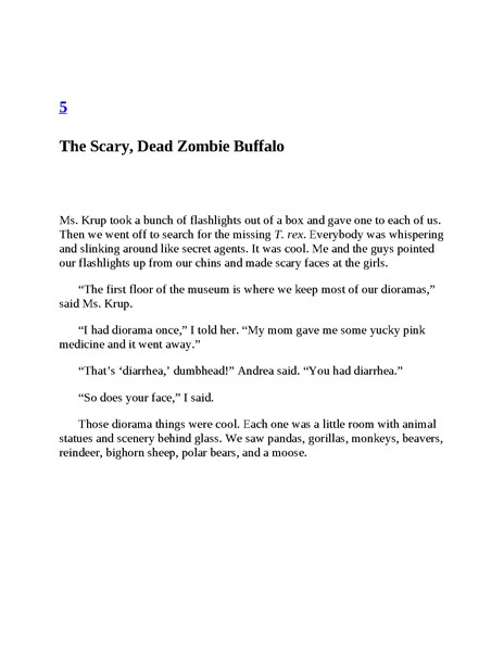 21 Ms. Krup Cracks Me Up! 5 Ch5-The Scary, Dead Zombie Buffalo -- 绘本听读宝在线台词全文