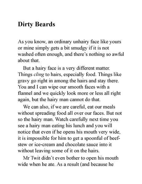 蠢特夫妇 03 Dirty Beards -- 绘本听读宝在线台词全文